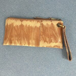 HOBO Desert Tie Dye Leather Card Holder Wristlet Wallet NWOT